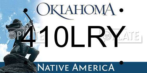 410LRY Oklahoma License Plate