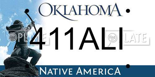 411ALI Oklahoma License Plate