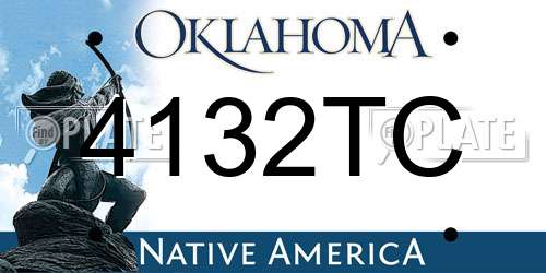 4132TC Oklahoma License Plate
