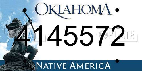 4145572 Oklahoma License Plate