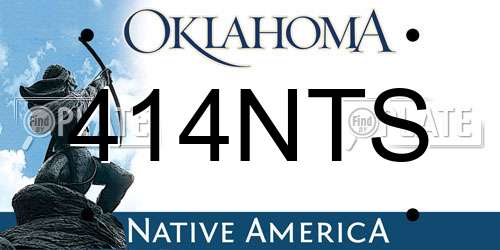 414NTS Oklahoma License Plate