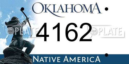 4162 Oklahoma License Plate