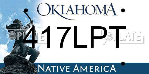 417LPT Oklahoma License Plate