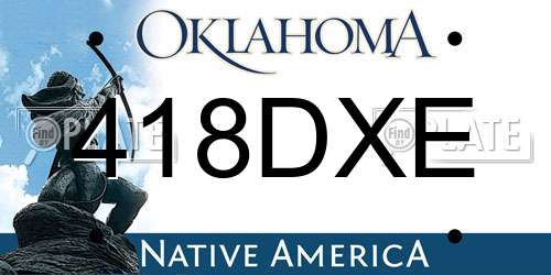 418DXE Oklahoma License Plate