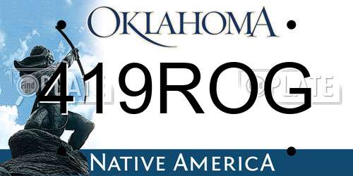 419ROG Oklahoma License Plate