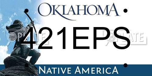 421EPS Oklahoma License Plate