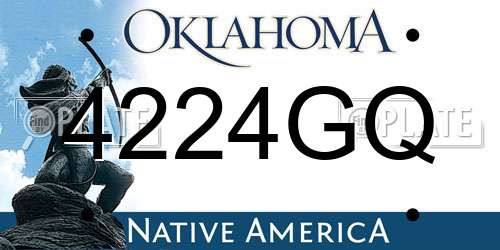 4224GQ Oklahoma License Plate