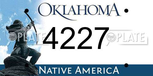 4227 Oklahoma License Plate