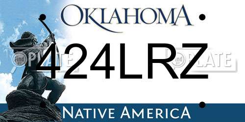 424LRZ Oklahoma License Plate