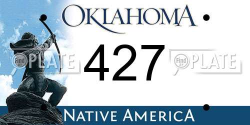 427 Oklahoma License Plate