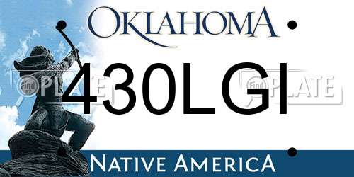 430LGI Oklahoma License Plate