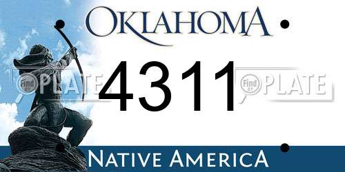 4311 Oklahoma License Plate