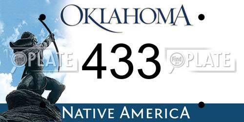 433 Oklahoma License Plate
