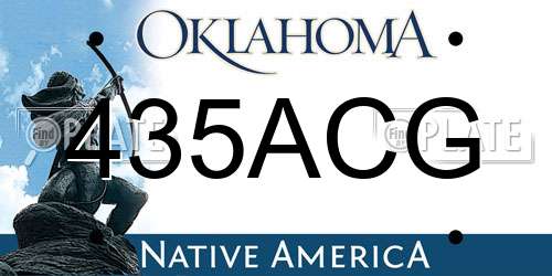 435ACG Oklahoma License Plate