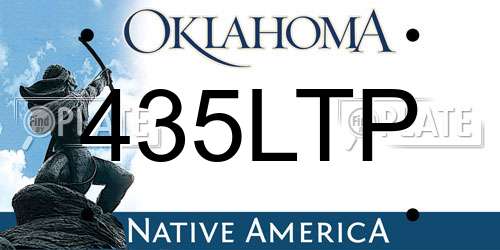 435LTP Oklahoma License Plate