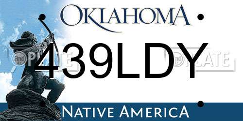 439LDY Oklahoma License Plate