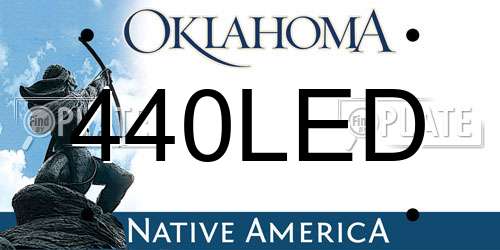 440LED Oklahoma License Plate