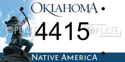4415 Oklahoma License Plate