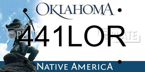 441LOR Oklahoma License Plate