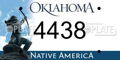 4438 Oklahoma License Plate