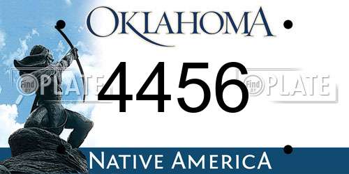 4456 Oklahoma License Plate