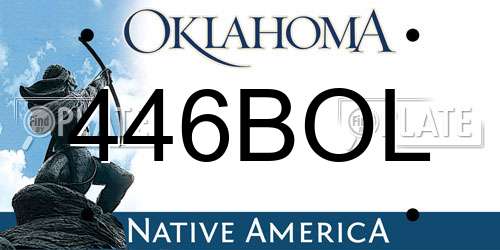 446BOL Oklahoma License Plate