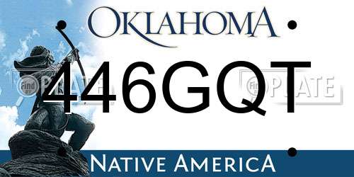 446GQT Oklahoma License Plate