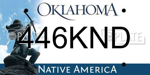 446KND Oklahoma License Plate