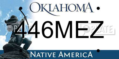 446MEZ Oklahoma License Plate