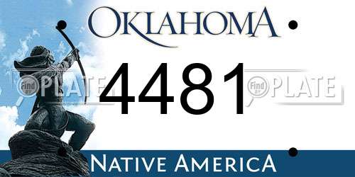 4481 Oklahoma License Plate