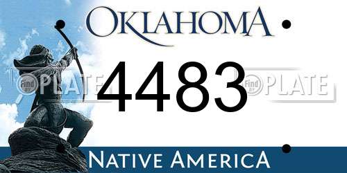 4483 Oklahoma License Plate