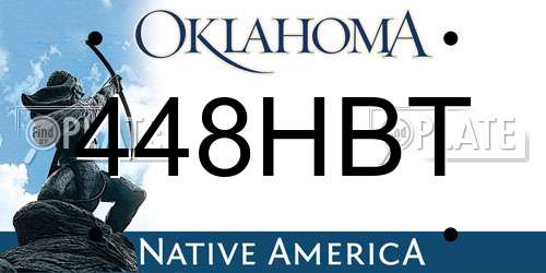 448HBT Oklahoma License Plate