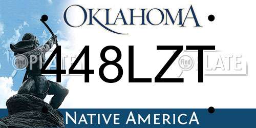 448LZT Oklahoma License Plate