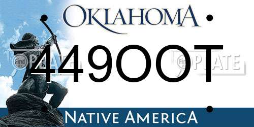 449OOT Oklahoma License Plate