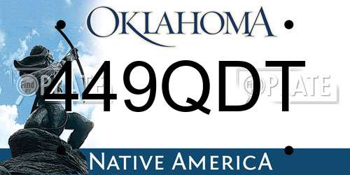 449QDT Oklahoma License Plate
