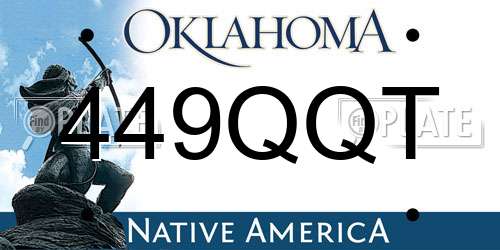 449QQT Oklahoma License Plate