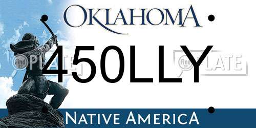 450LLY Oklahoma License Plate