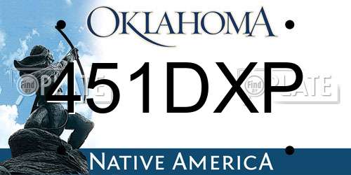 451DXP Oklahoma License Plate