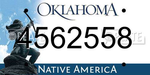 4562558 Oklahoma License Plate