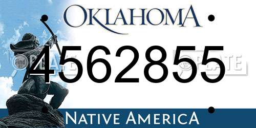 4562855 Oklahoma License Plate