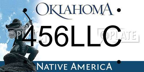 456LLC Oklahoma License Plate