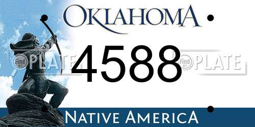 4588 Oklahoma License Plate