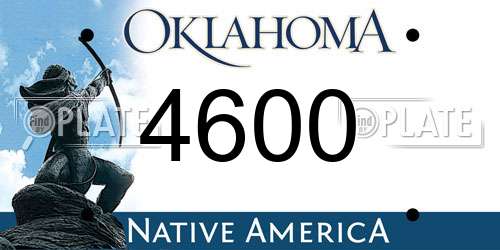 4600 Oklahoma License Plate