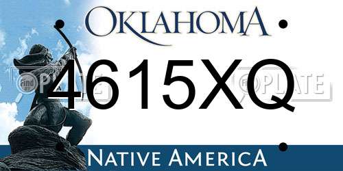 4615XQ Oklahoma License Plate