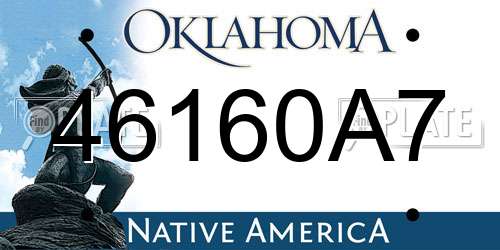 46160A7 Oklahoma License Plate