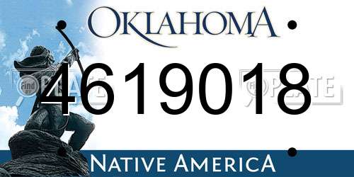 4619018 Oklahoma License Plate