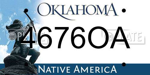 4676OA Oklahoma License Plate