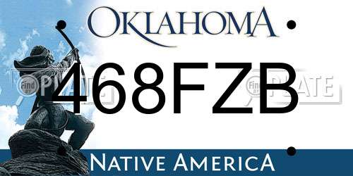 468FZB Oklahoma License Plate