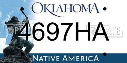 4697HA Oklahoma License Plate