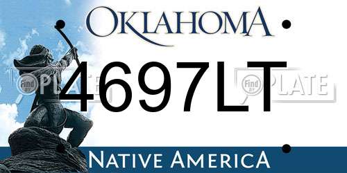 4697LT Oklahoma License Plate